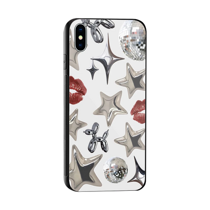 Disco Dreams sleek iphone xs max cover with tempered glass back and TPU edges