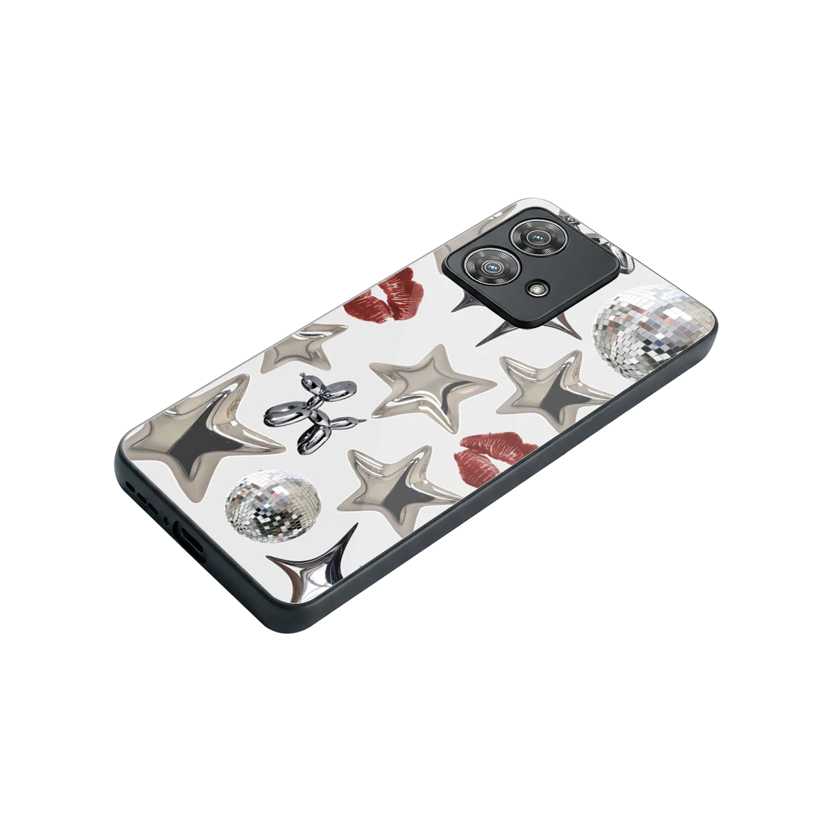 Disco Dreams stylish phone case for motorola edge 40 neo 5g | glossy glass and slim fit