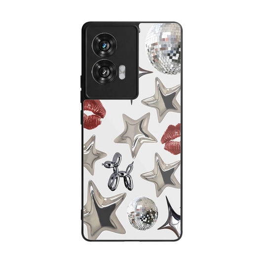 Disco Dreams back phone cover | glass case for motorola edge 50 fusion