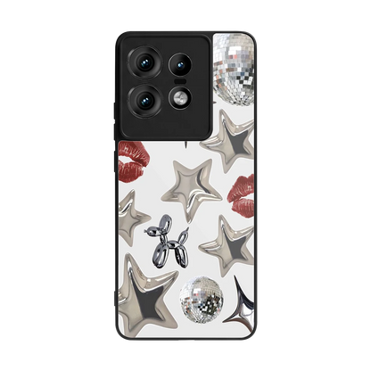 Disco Dreams back phone cover | glass case for motorola edge 50 pro