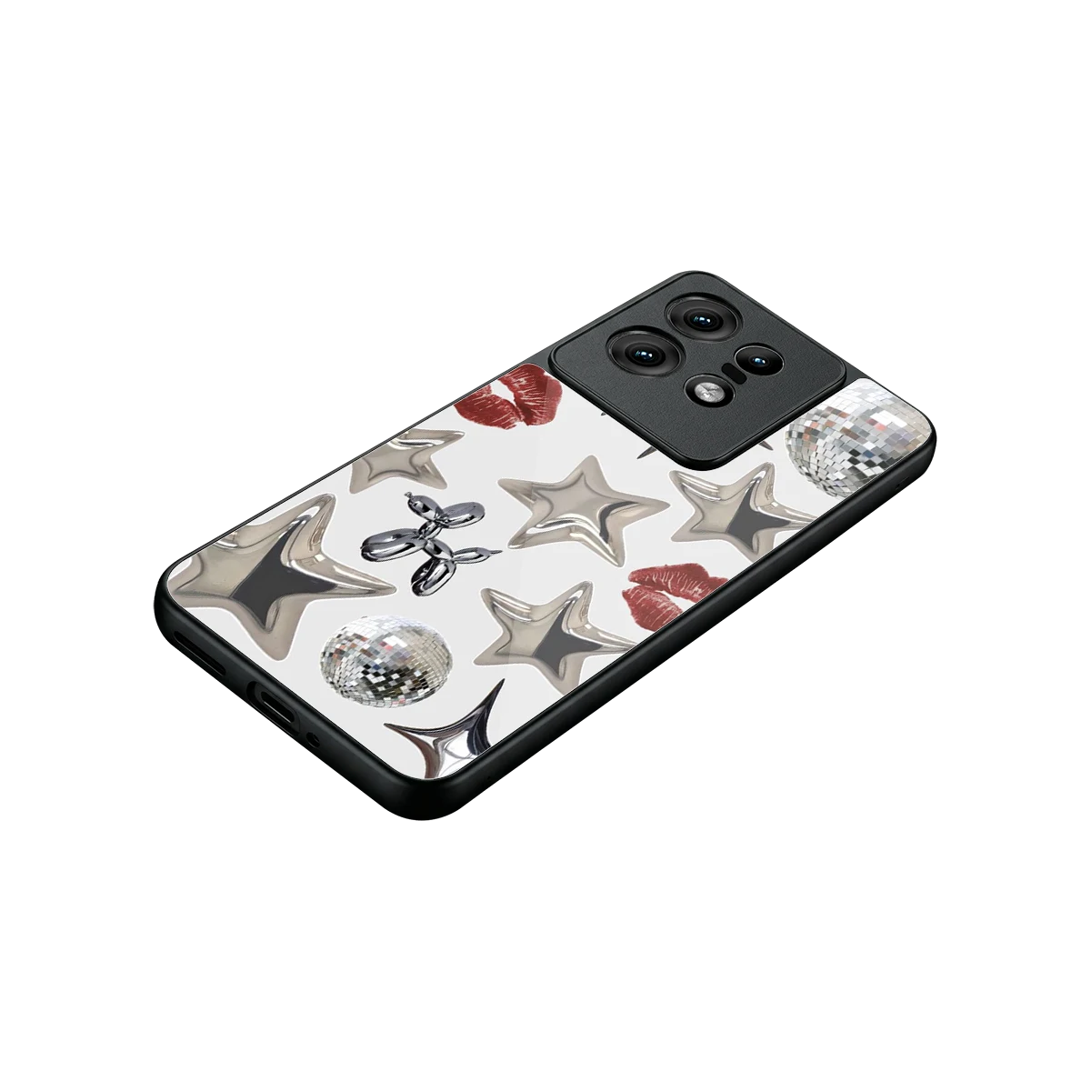 Disco Dreams stylish phone case for motorola edge 50 pro | glossy glass and slim fit