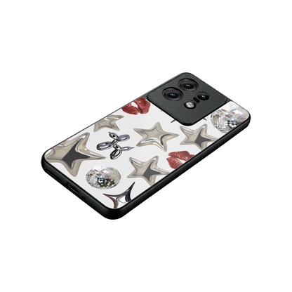 Disco Dreams stylish phone case for motorola edge 50 pro | glossy glass and slim fit