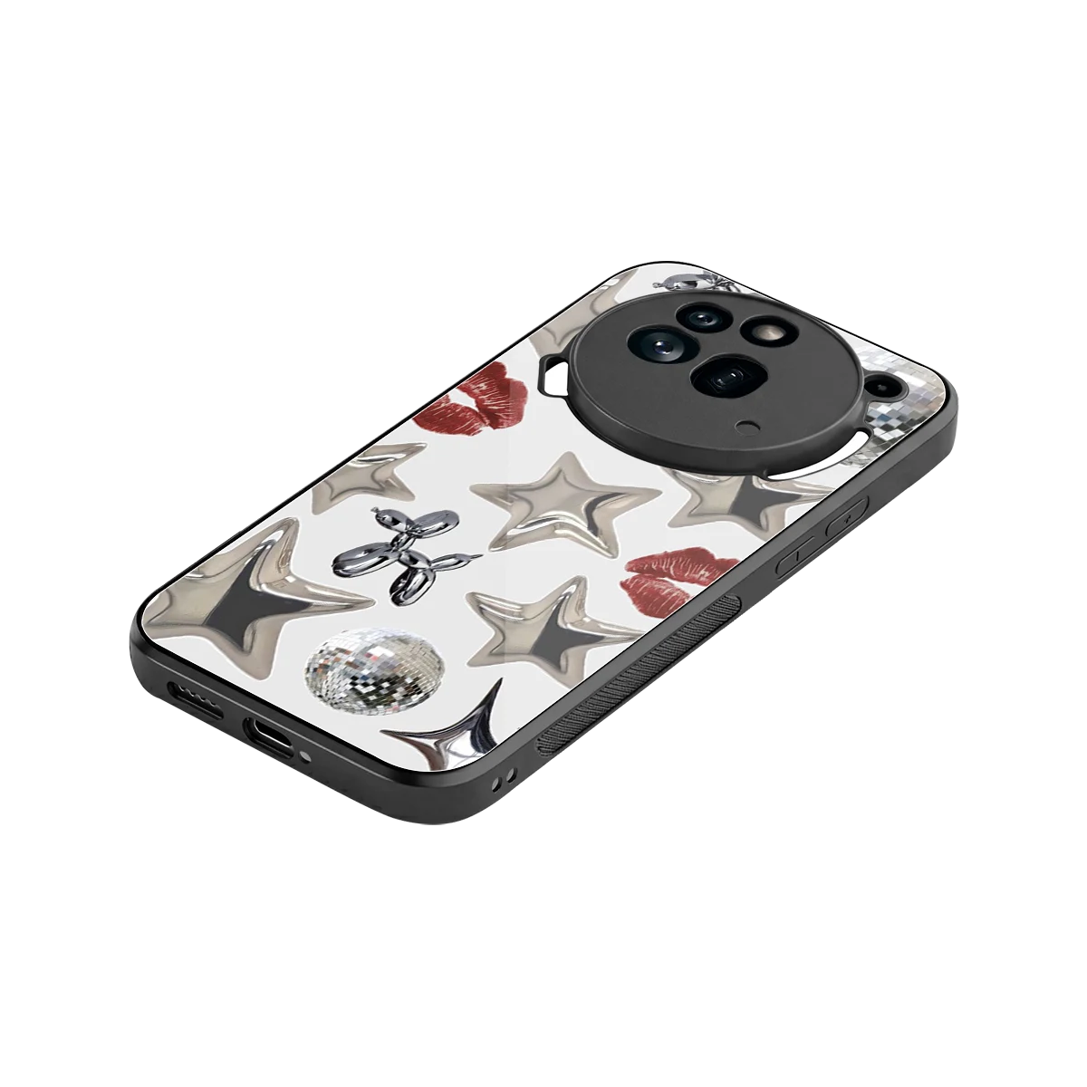 Disco Dreams stylish phone case for nothing phone 3a pro | glossy glass and slim fit