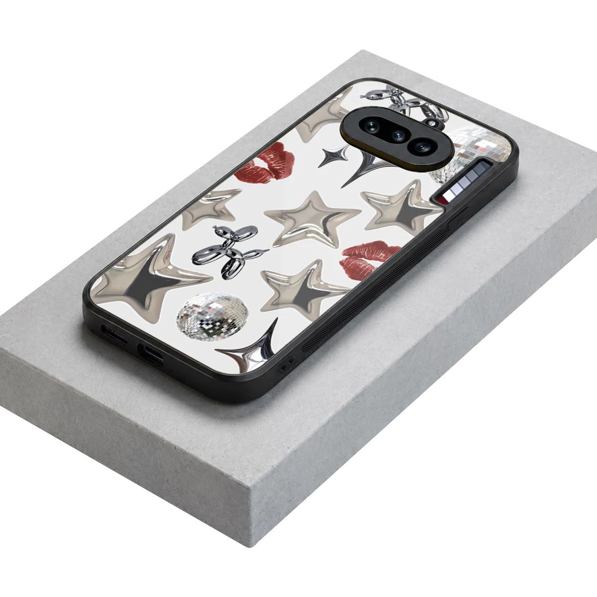 Disco Dreams stylish phone case for nothing phone 4a | glossy glass and slim fit