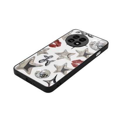 Disco Dreams stylish phone case for oneplus 13r | glossy glass and slim fit