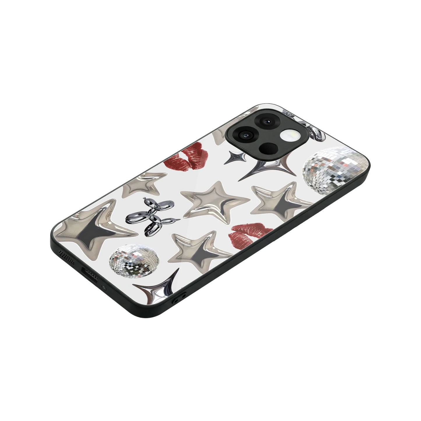 Disco Dreams stylish phone case for oneplus 13s | glossy glass and slim fit
