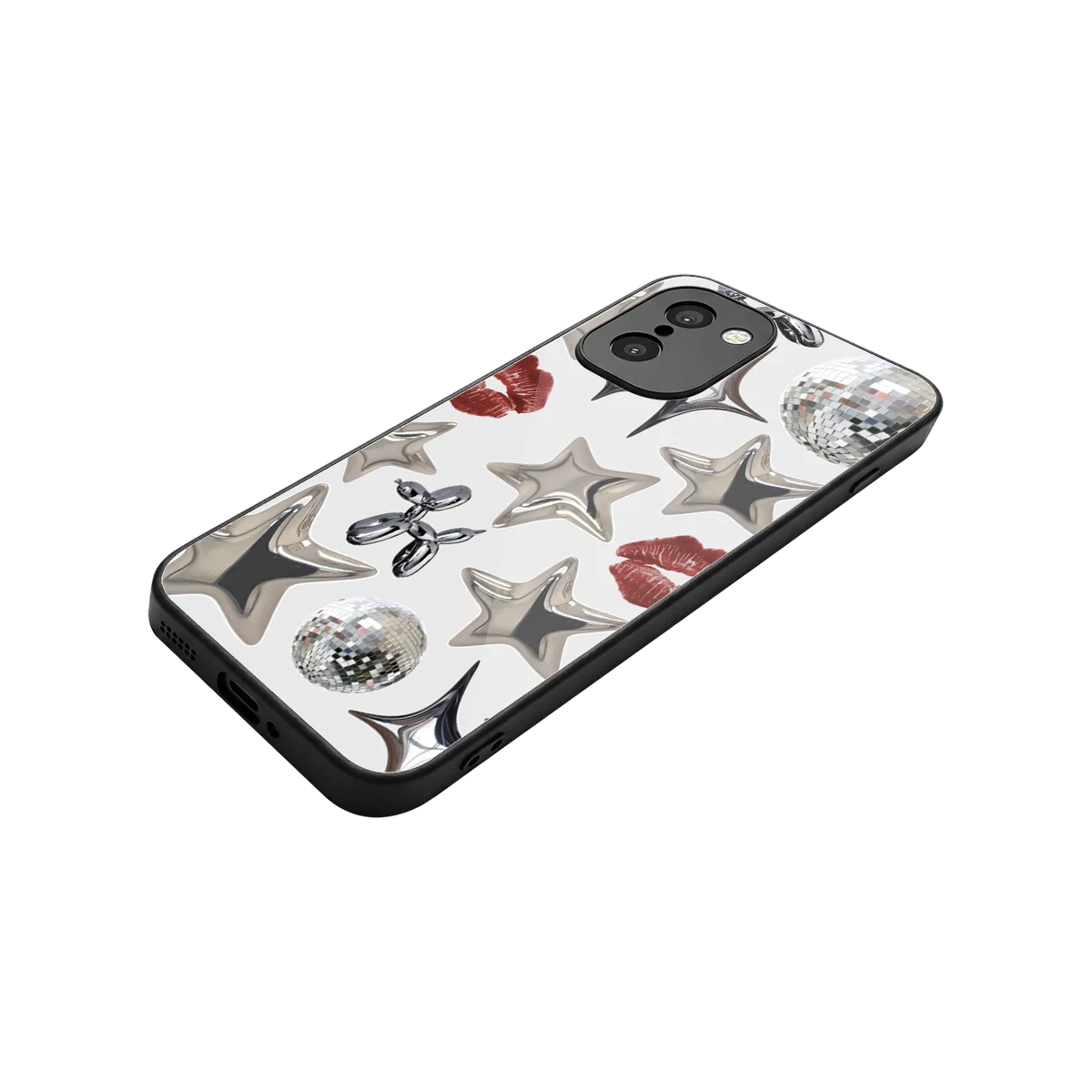 Disco Dreams stylish phone case for oneplus 15r | glossy glass and slim fit
