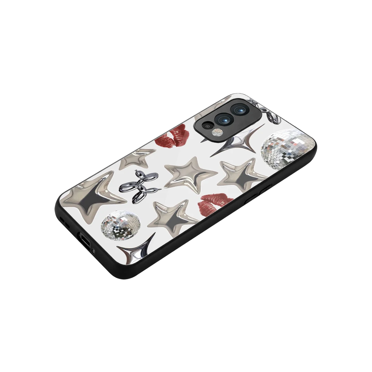 Disco Dreams stylish phone case for oneplus nord 2 | glossy glass and slim fit