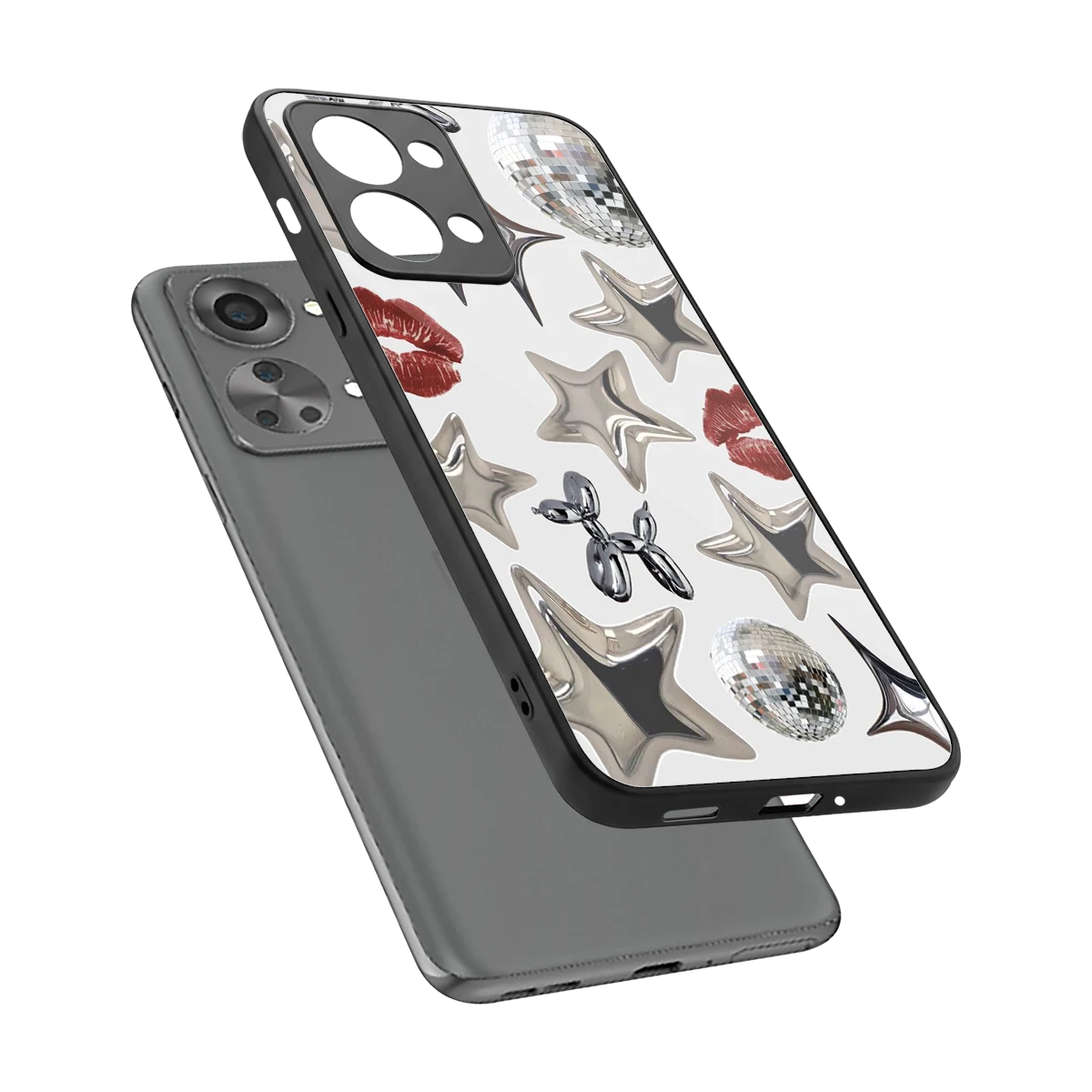 Disco Dreams sleek oneplus nord 2t cover with tempered glass back and TPU edges