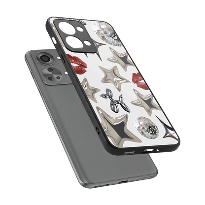 Disco Dreams sleek oneplus nord 2t cover with tempered glass back and TPU edges