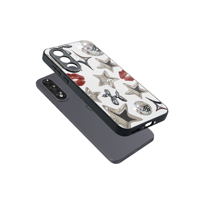 Disco Dreams sleek oneplus nord 5 cover with tempered glass back and TPU edges