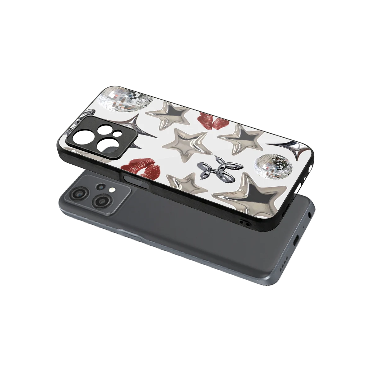 Disco Dreams sleek oneplus nord ce 2 lite cover with tempered glass back and TPU edges