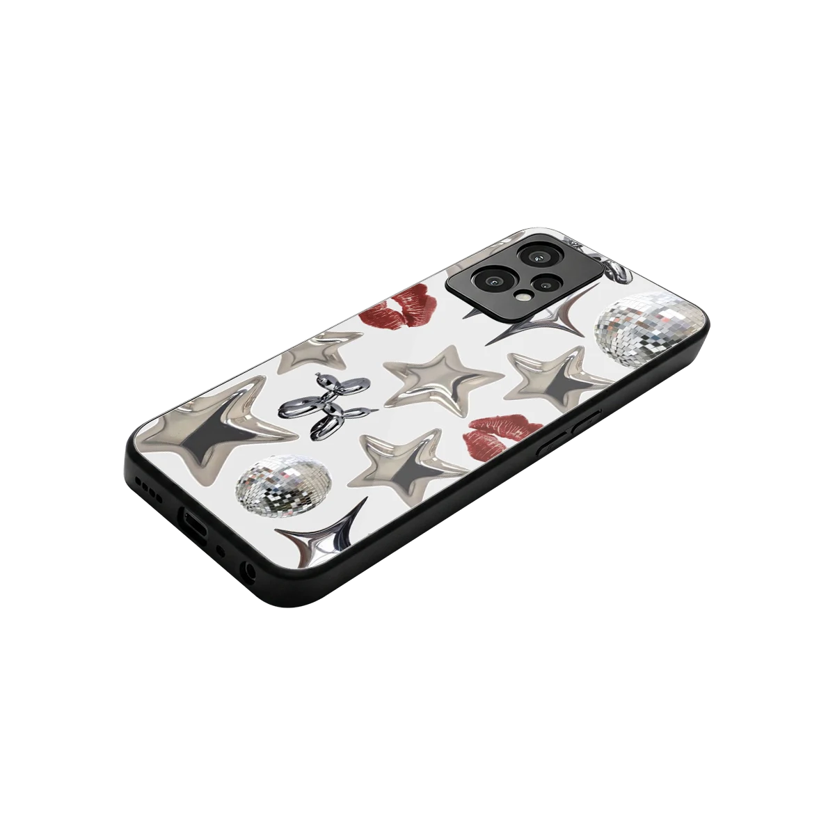 Disco Dreams stylish phone case for oneplus nord ce 2 lite | glossy glass and slim fit