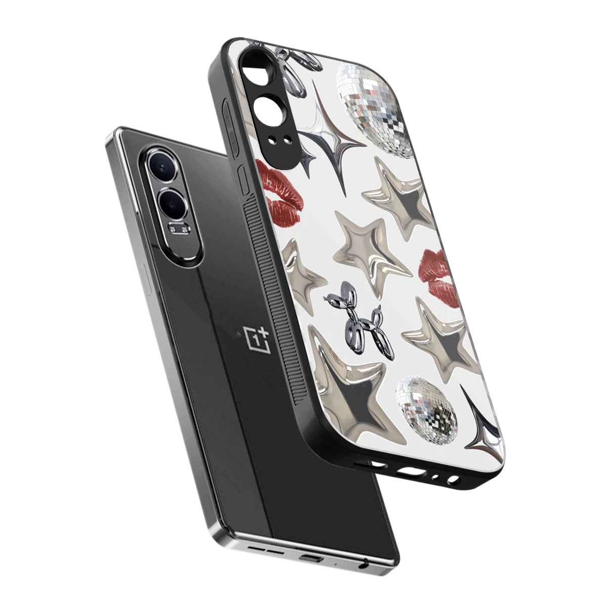 Disco Dreams sleek oneplus nord ce 4 lite cover with tempered glass back and TPU edges