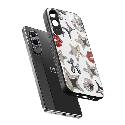 Disco Dreams sleek oneplus nord ce 4 lite cover with tempered glass back and TPU edges