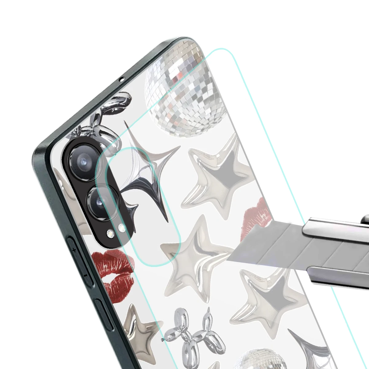 Disco Dreams stylish phone case for oneplus nord ce 4 lite | glossy glass and slim fit