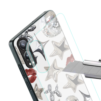 Disco Dreams stylish phone case for oneplus nord ce 4 lite | glossy glass and slim fit