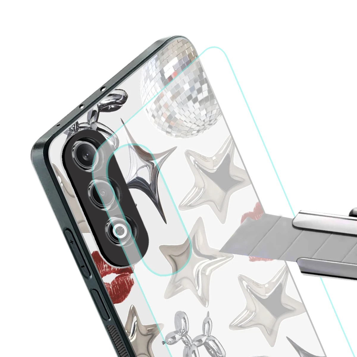 Disco Dreams stylish phone case for oneplus nord ce 4 | glossy glass and slim fit