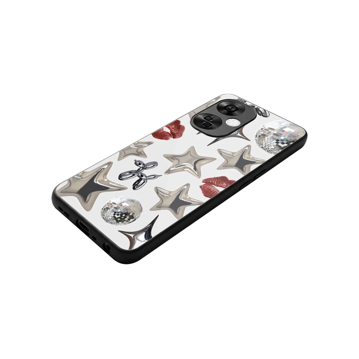 Disco Dreams stylish phone case for oneplus nord ce 3 lite | glossy glass and slim fit