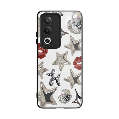 Disco Dreams back phone cover | glass case for oppo a3 pro