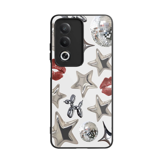Disco Dreams back phone cover | glass case for oppo a3 pro