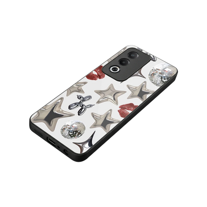 Disco Dreams stylish phone case for oppo a3 pro | glossy glass and slim fit