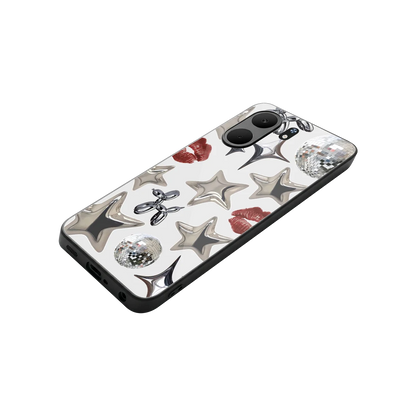 Disco Dreams stylish phone case for oppo a5x 5g | glossy glass and slim fit