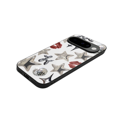 Disco Dreams stylish phone case for google pixel 10 | glossy glass and slim fit