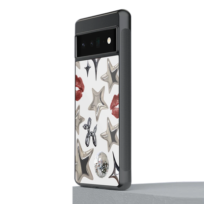 Disco Dreams stylish phone case for google pixel 6 pro | glossy glass and slim fit