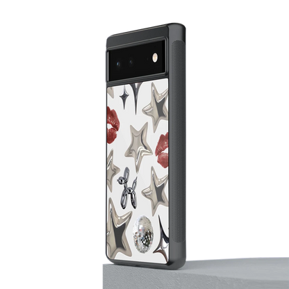 Disco Dreams stylish phone case for google pixel 6 | glossy glass and slim fit