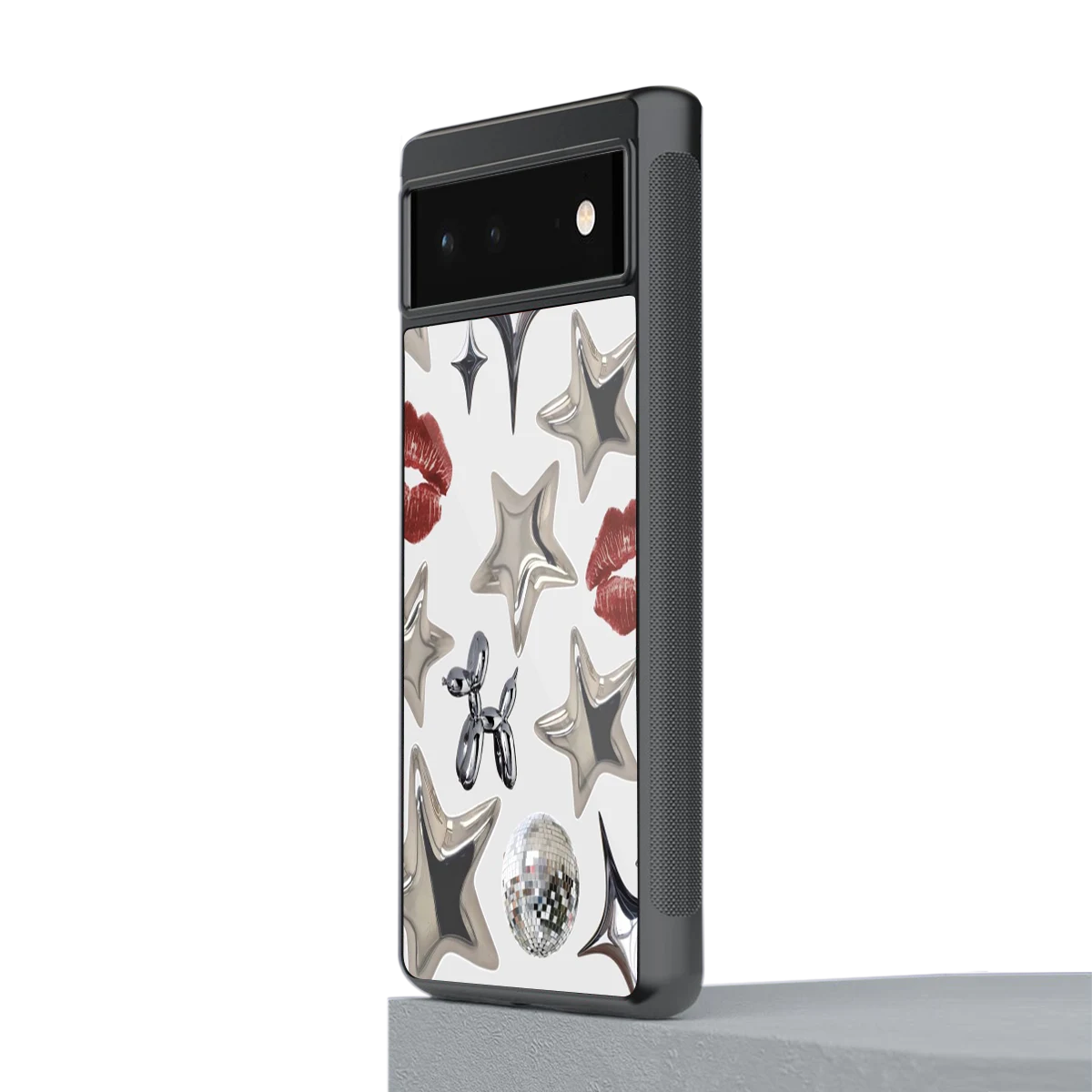 Disco Dreams stylish phone case for google pixel 6a | glossy glass and slim fit