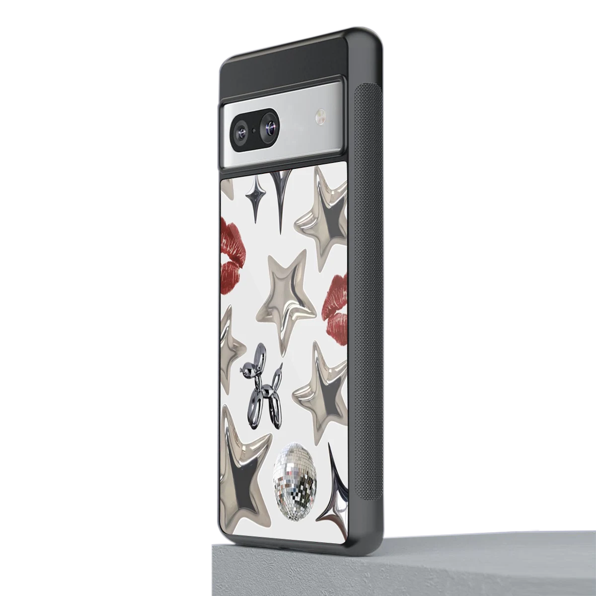 Disco Dreams stylish phone case for google pixel 7a | glossy glass and slim fit