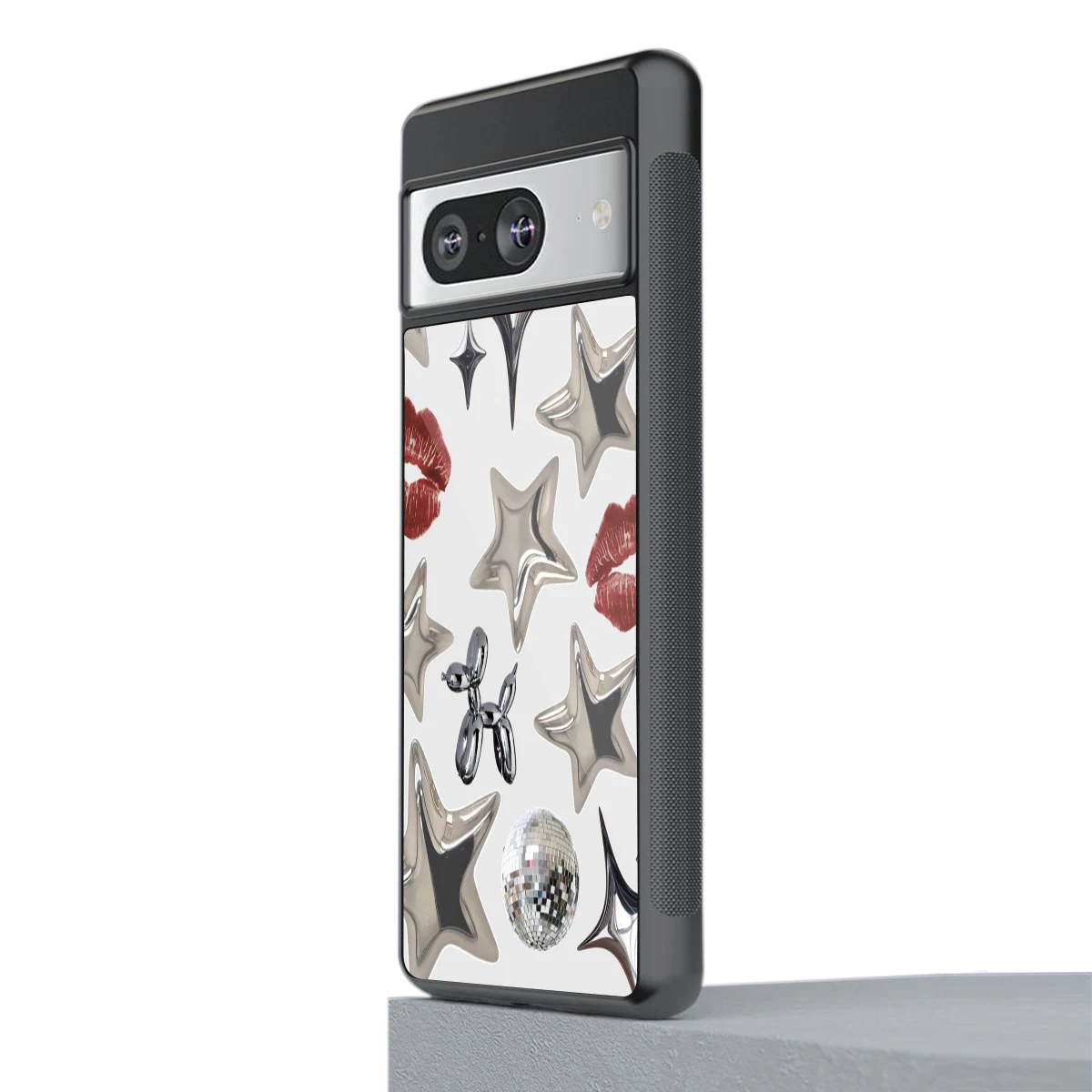 Disco Dreams stylish phone case for google pixel 8 | glossy glass and slim fit