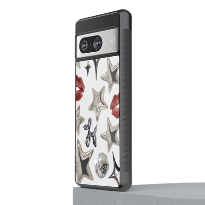 Disco Dreams stylish phone case for google pixel 8 | glossy glass and slim fit