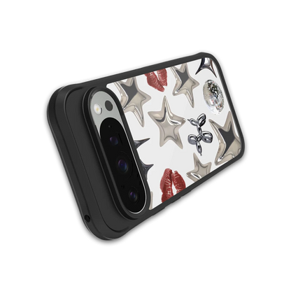 Disco Dreams stylish phone case for google pixel 9 pro xl | glossy glass and slim fit