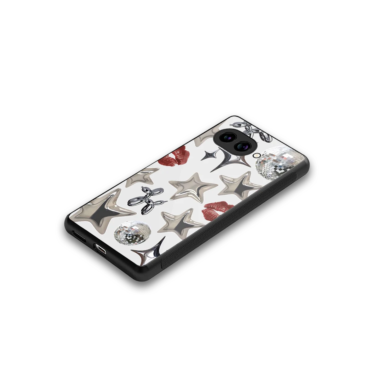 Disco Dreams stylish phone case for google pixel 10a | glossy glass and slim fit