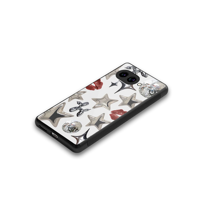 Disco Dreams stylish phone case for google pixel 10a | glossy glass and slim fit