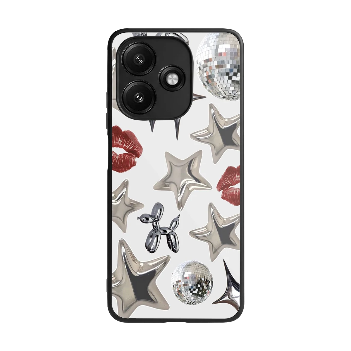 Disco Dreams back phone cover | glass case for redmi 12 5g