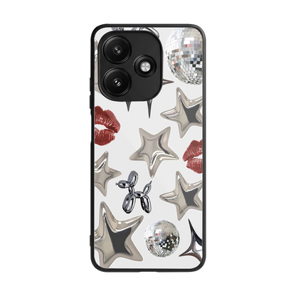 Disco Dreams back phone cover | glass case for redmi 12 5g