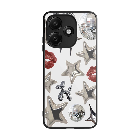 Disco Dreams back phone cover | glass case for redmi 12 5g