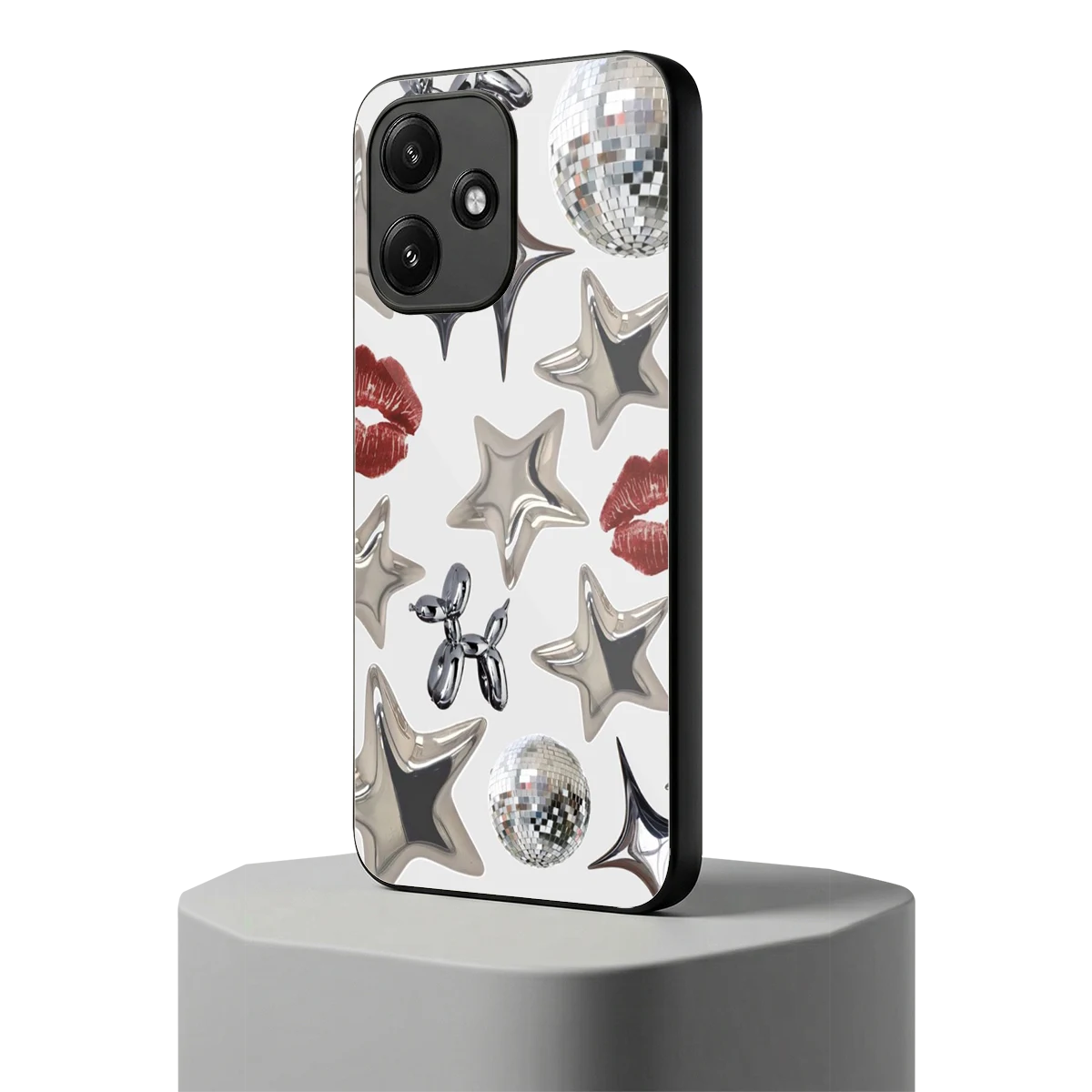 Disco Dreams redmi 12 5g mobile cover | shockproof glass phone case