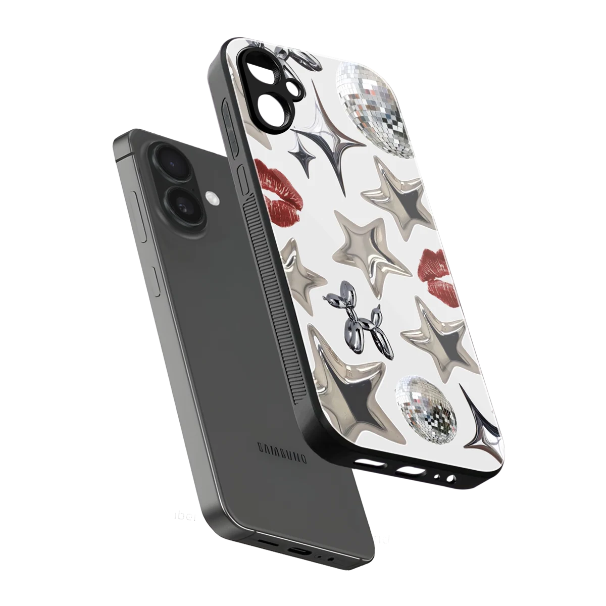 Disco Dreams sleek samsung galaxy a06 5g cover with tempered glass back and TPU edges