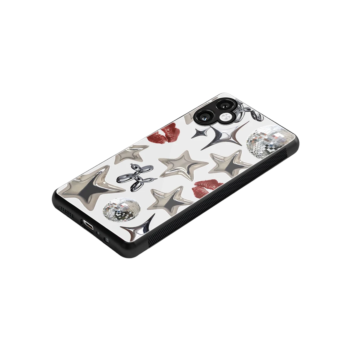 Disco Dreams stylish phone case for samsung galaxy a06 5g | glossy glass and slim fit