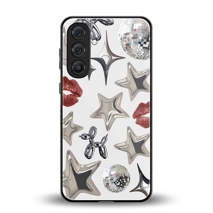 Disco Dreams back phone cover | glass case for samsung galaxy m35 5g