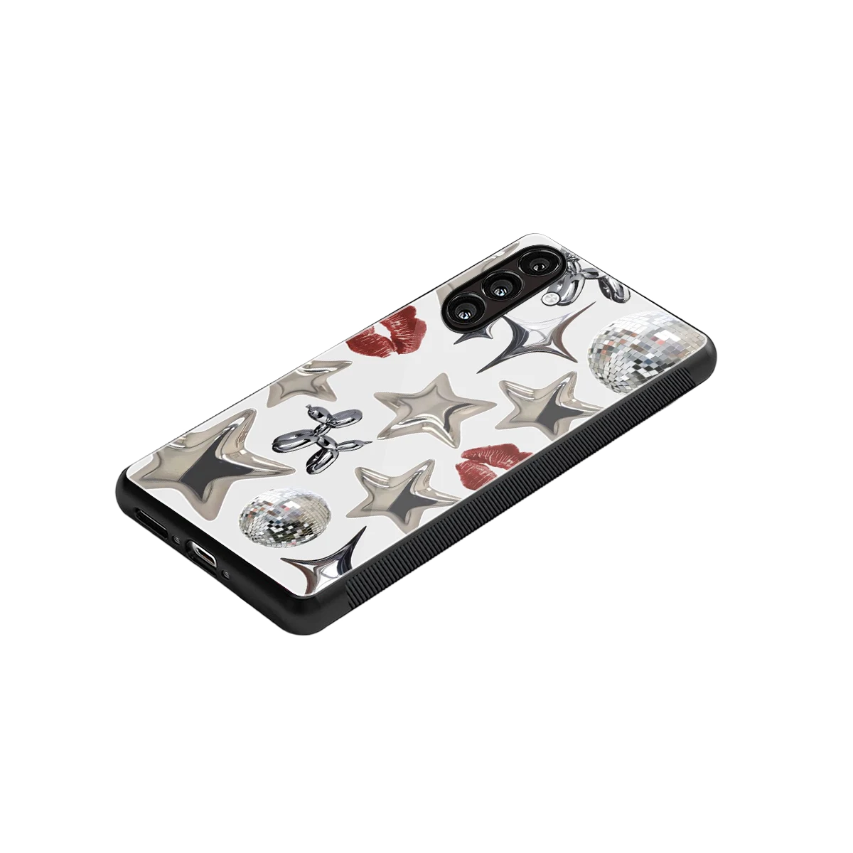 Disco Dreams stylish phone case for samsung galaxy m55 5g | glossy glass and slim fit