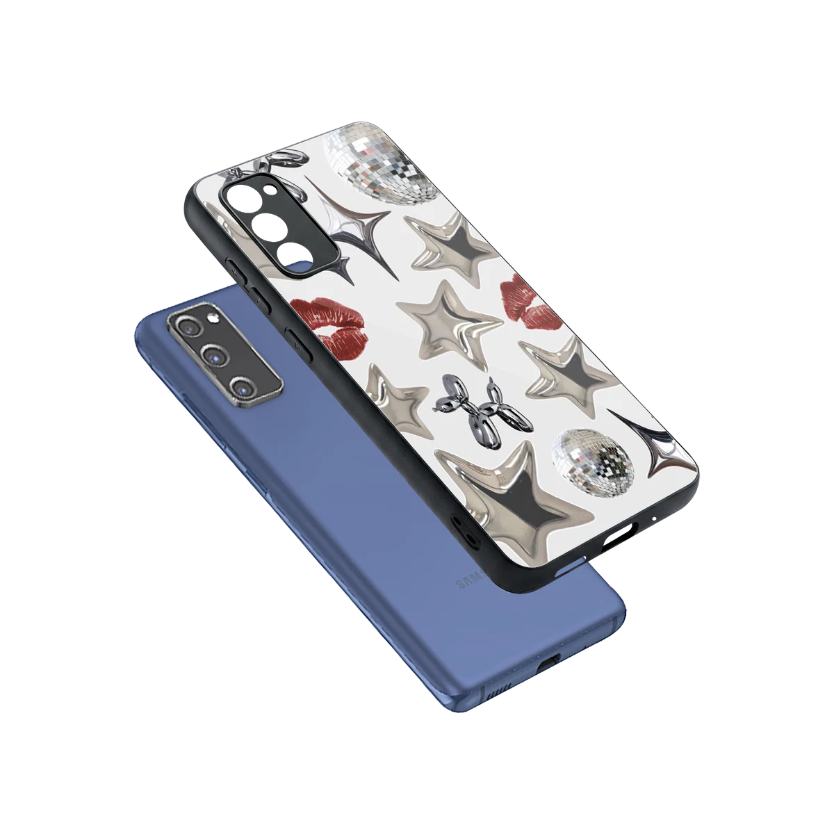 Disco Dreams sleek samsung galaxy s20 fe cover with tempered glass back and TPU edges