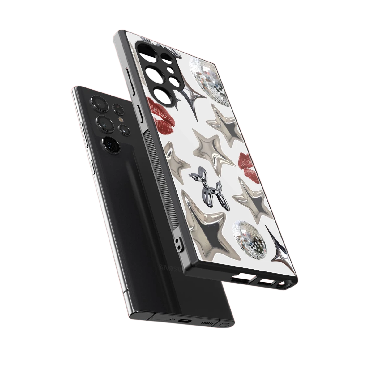 Disco Dreams sleek samsung galaxy s24 ultra cover with tempered glass back and TPU edges