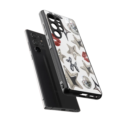 Disco Dreams sleek samsung galaxy s25 ultra cover with tempered glass back and TPU edges