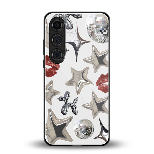 Disco Dreams back phone cover | glass case for samsung galaxy s24 plus