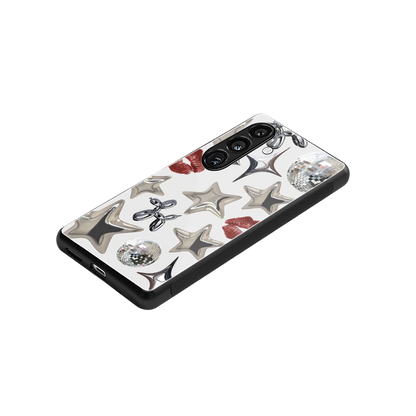 Disco Dreams stylish phone case for samsung galaxy s24 | glossy glass and slim fit